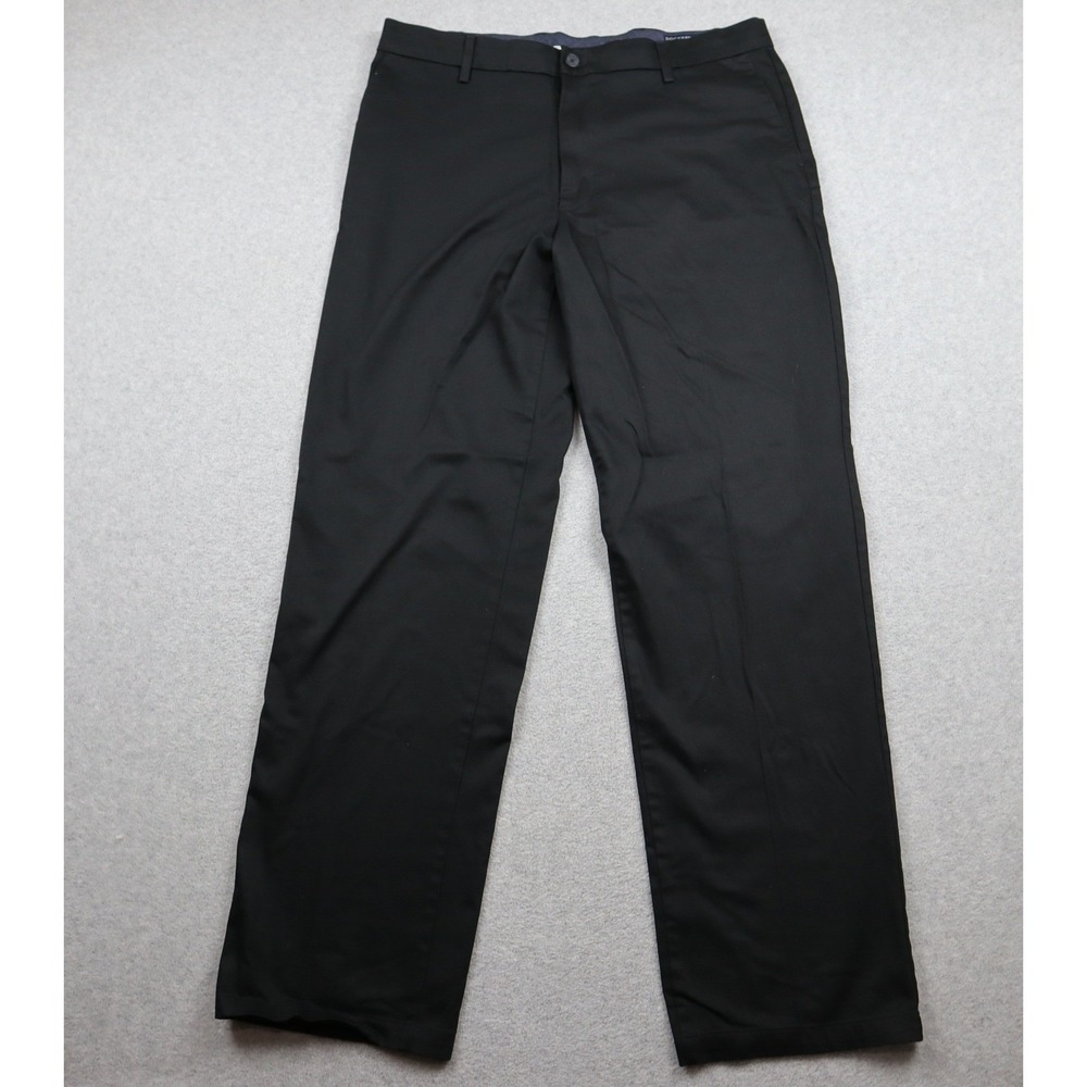 Dockers Pants Mens 38x32 Classic Fit Signature Khaki Black Flex Comfort Chinos